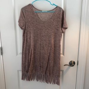 Purple boutique dress with frayed end
